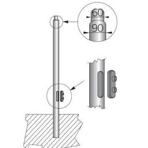 ARCLUCE SPA - ACL1097019X-21 PALO CIL. D89 4,0M C/RID.60X100 C/FIN.