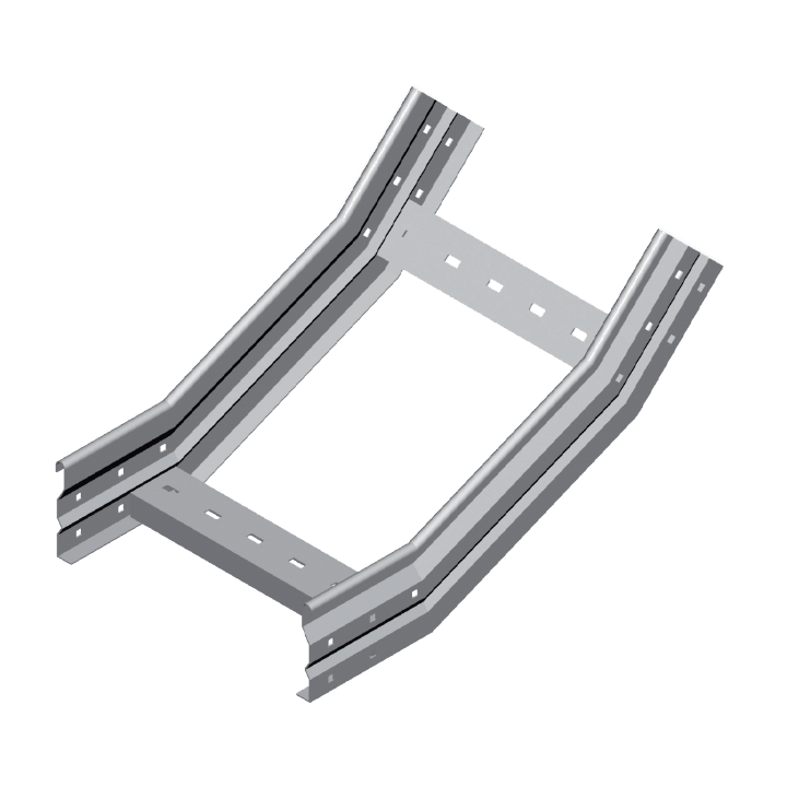 DKC-COMBITECH - SCZWM5756IX4 W5 Curva Salita 45° 400x100 R6 sp 1.5 IX4