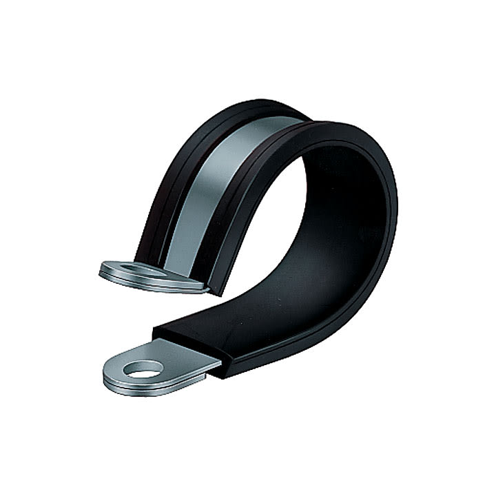 COSMEC - CSM5044-10N Collare fissatubo metallico, larghezza 12 mm, diametro foro M5, nero, AD13