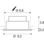 SLV ITALIA SRL - SLV1007385 NEW TRIA 68, INCASSO A PLAFONE, 2700 K,