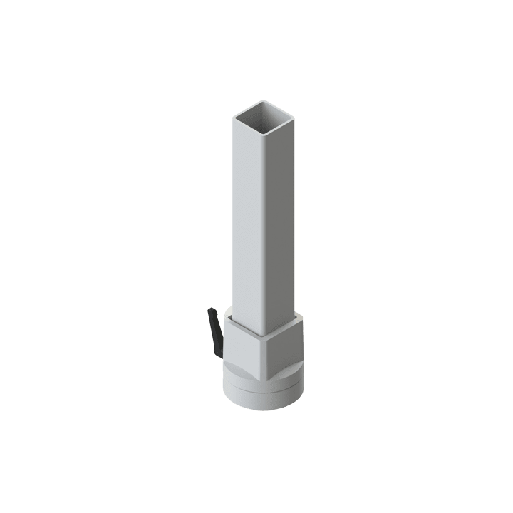 DKC-RAMBLOCK - RMBR5SHSDF Snodo rotante dritto per tubo quadro 80x80 mm