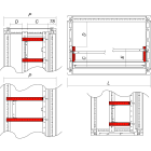 DKC-RAMBLOCK - RMBRZSOE445 Supporto orizzontale parziale e totale, profondità 445 mm, confezione 2 pezzi