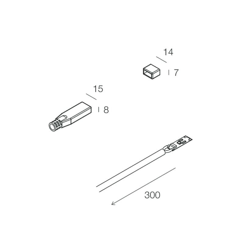 NOVALUX SPA - NOX100965.99 STRIP LED 230VAC: KIT TESTATE+FUSIB+CAVO