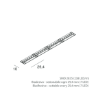NOVALUX SPA - NOX100939.99 STRIP LED 19,2W/m 24Vdc SMD 2835 (238 LED/m) da dissipare obbligatoriamente tramite profili in alluminio a catalogo. IP20 CRI90. Garanzia 5 anni.
