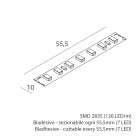 NOVALUX SPA - NOX100921.99 STRIP LED 11,5W/m SMD 2835 (126 LED/m) 24V, da dissipare obbligatoriamente tramite profili in alluminio a catalogo. IP20 CRI90. Garanzia 5 anni.
