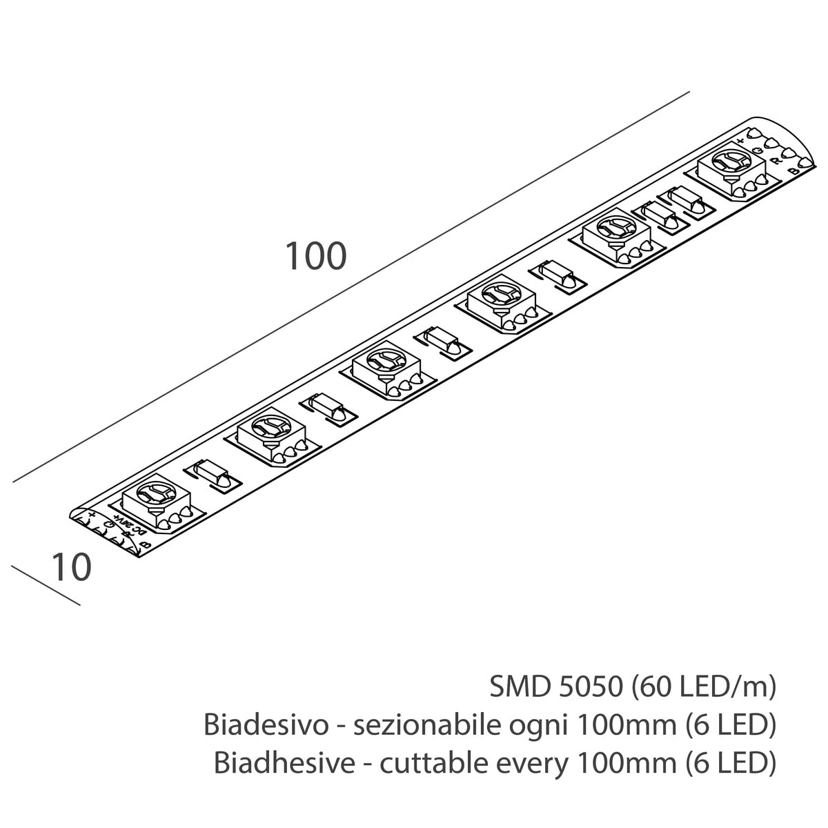 NOVALUX SPA - NOX102606.99 STRIP LED: 14,4W/M-24V-5M-RGB-IP65