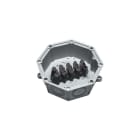 CONCHIGLIA - CON027161009 Serie UPM - Cassetta di derivazione in PA6 V0 equip., morsett. nodale 4 poli 16 mmq, dim. 156x156 mm
