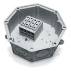 CONCHIGLIA - CON027251107 Serie UPM - Cassetta di derivazione in PA6 V0 equip., morsett. multi 4 poli 25 mmq, dim. 183x183 mm