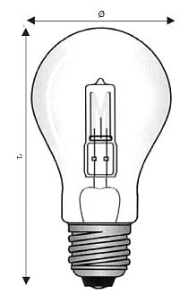 WIMEX - WIM4254104 AL.E27 60X105 240V 42W GLS CH-