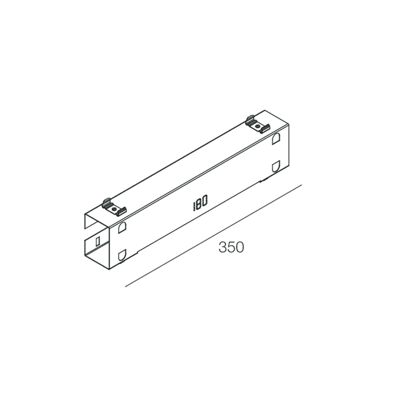NOVALUX SPA - NOX1018D5.99 V-180: STAFFA PARETE 180° L.350MM