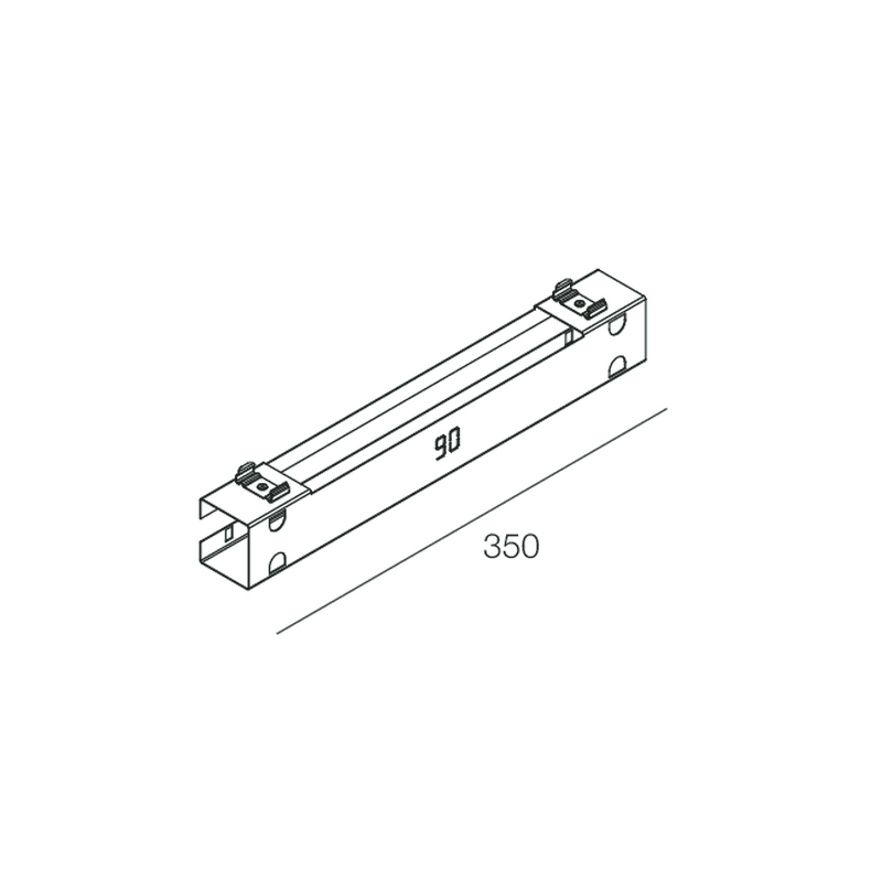 NOVALUX SPA - NOX1018D4.99 V-90: STAFFA PARETE ANG.90 L.350MM