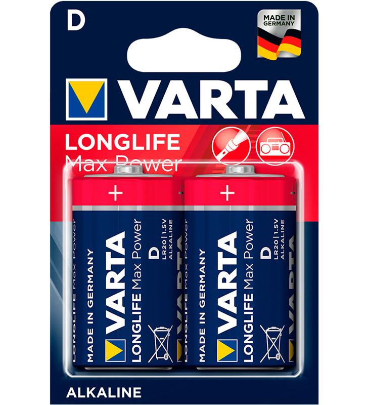 VARTA CONSUMER BATT - VAT04720101402 D (TORCIA) LONGLIFE MAXPOWER X2 BLIST PL