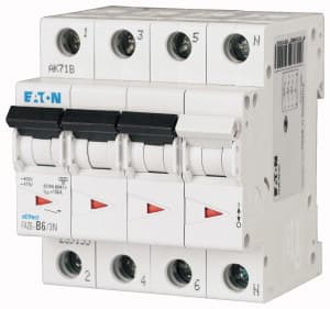 EATON - EAO239170 FAZ6-C6/3N INT. MT 6KA 3P+N C 6A