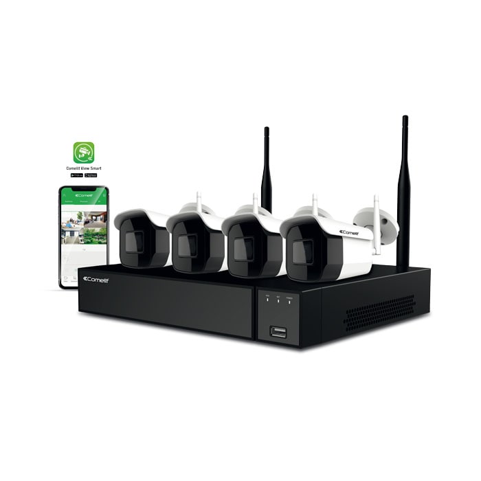 COMELIT GROUP S.P.A. - COEWIKIT004S02NB KIT WI-FI, NVR, 4 IPC BULLET 2MP, HDD 1T