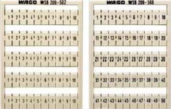 WAGO ITALIA SRL - WAG209-501 SCHEDA DI MARCATURA WSB COME SCHEDA, BIA