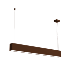 LUMICOM - LUMICOM | LINEAR Sospensione, STRIP LED INTEGRATA, 14.4W, 4000K, metallo, marrone corten, L60cm