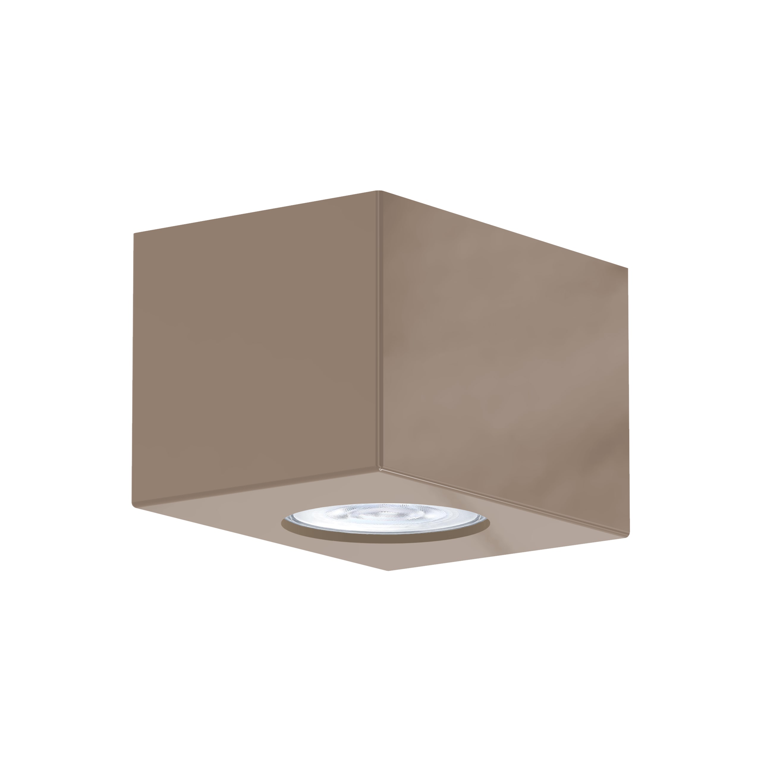 LUMICOM - LUMICOM | MANHATTAN M Plafoniera, 2X GU10, max 33W, metallo, tortora lucido, 25x10cm