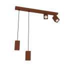 LUMICOM - HYBRICK deckenleucHte/pendelleuchte H15 corten metall 4XGU10