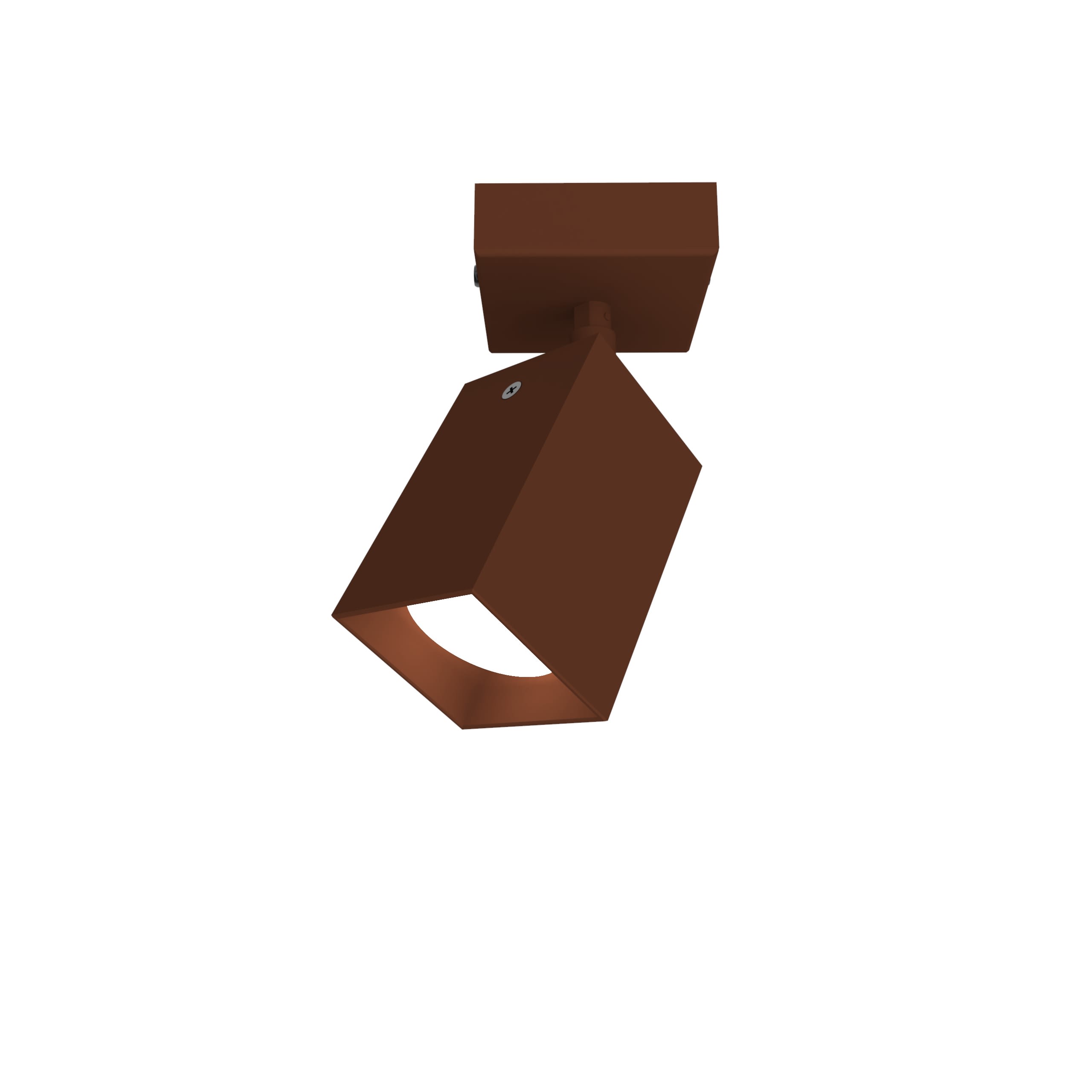 LUMICOM - LUMICOM | BRINCK Plafoniera S, 1X GU10, max 33W, metallo, corten, L.6cm