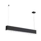 LUMICOM - LUMICOM | LINEAR Sospensione, STRIP LED INTEGRATA, 14.4W, 4000K, metallo, nero opaco, L60cm