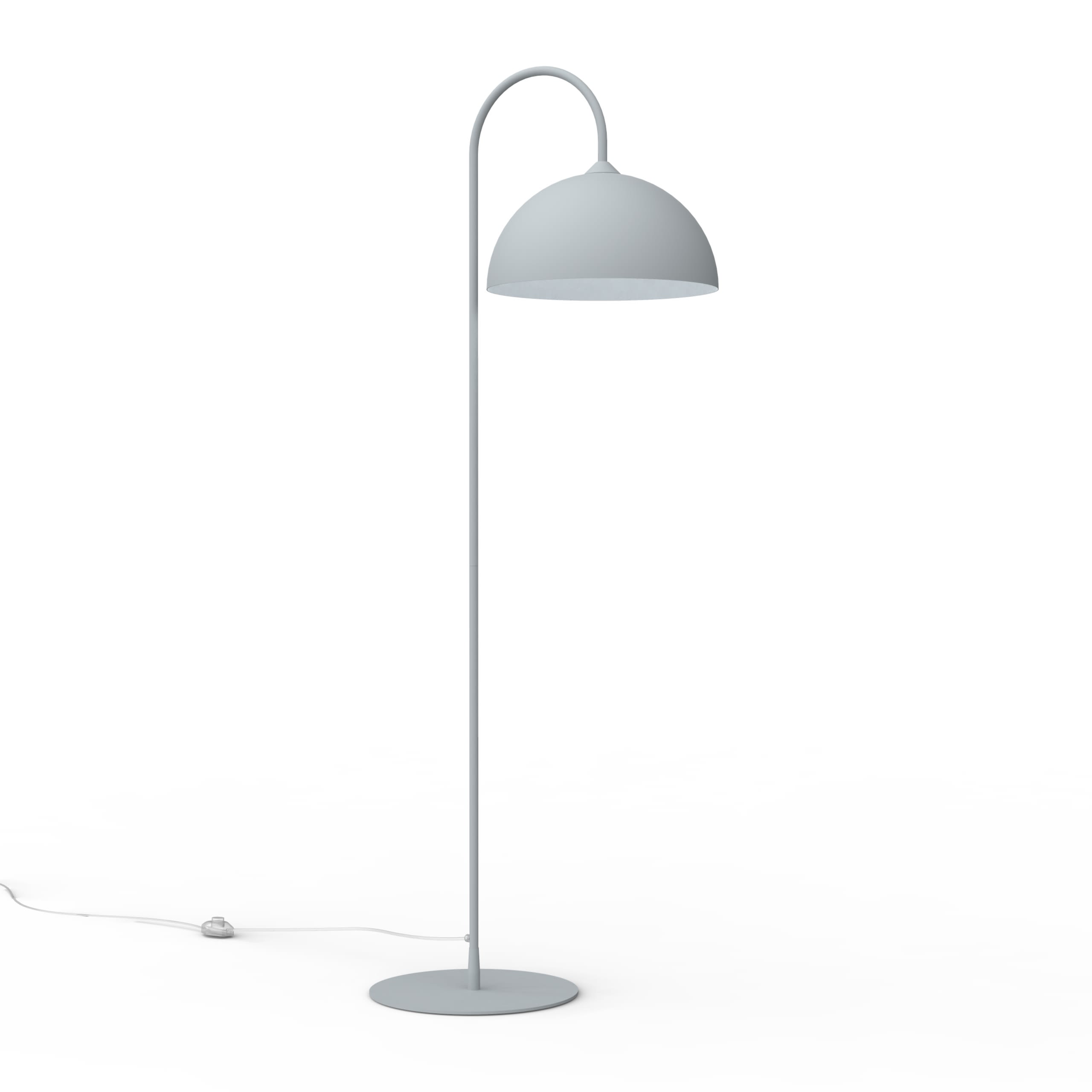LUMICOM - CASSIS ARCO Stehlampe, 170 cm grau, Metall, 1xE27