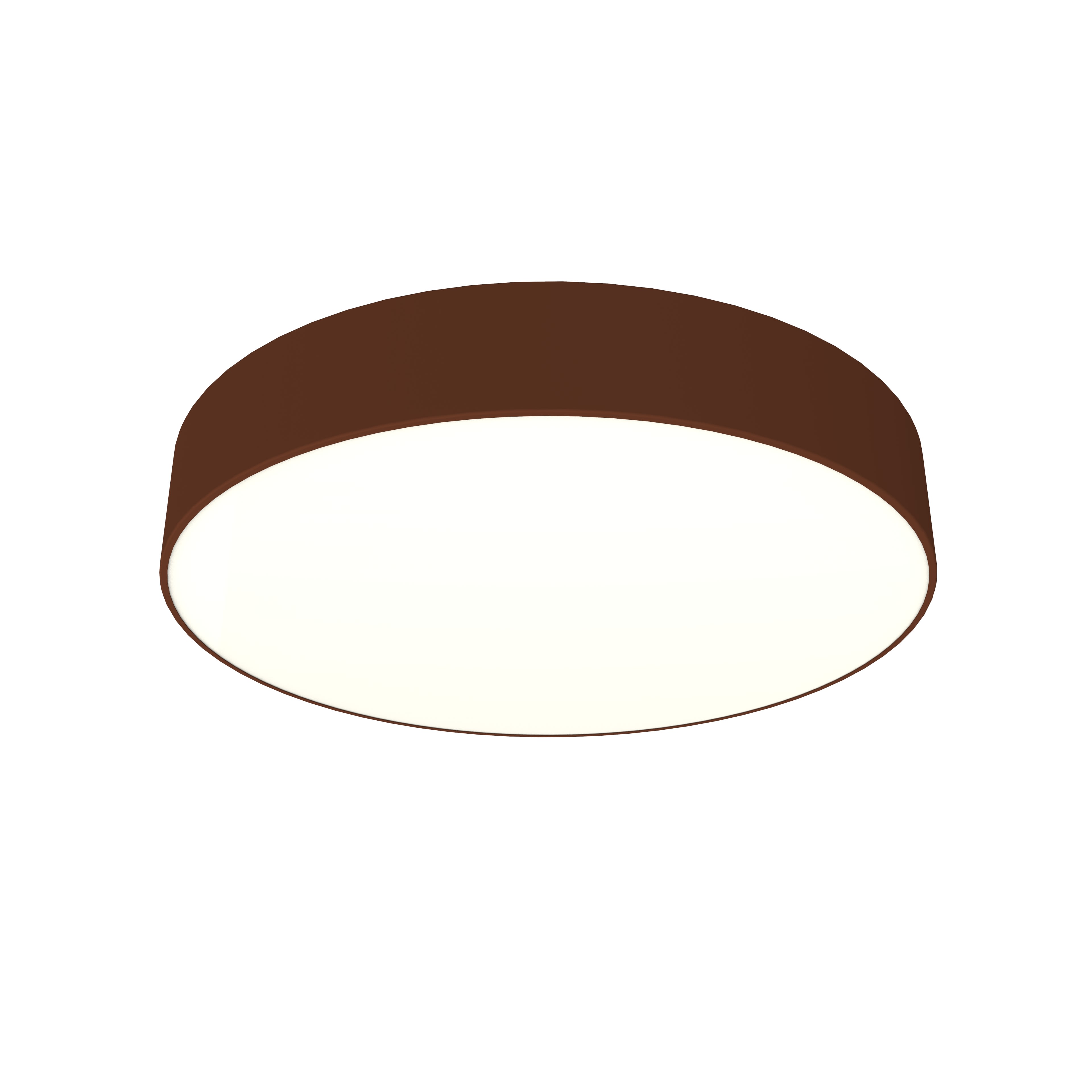 LUMICOM - LUMICOM | PUNNETT Plafoniera, LED INTEGRATO, 30W, 4000K, metallo/plexiglas, marrone corten, D.50cm