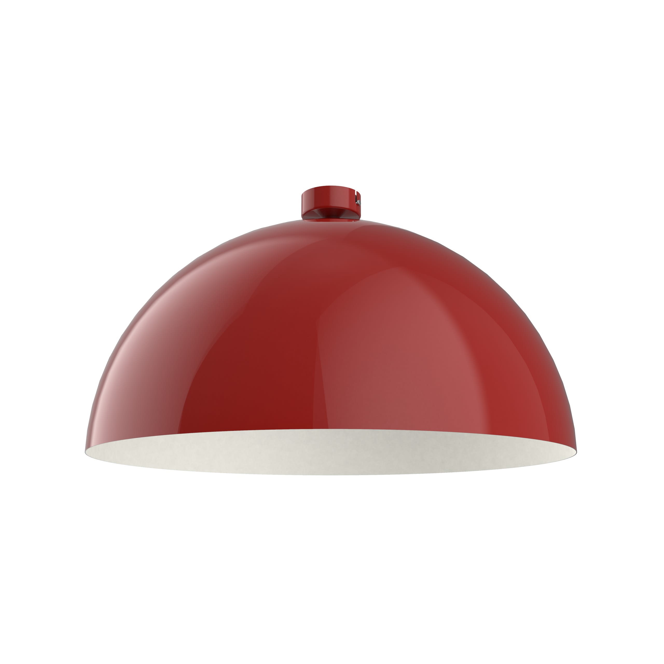 LUMICOM - CASSIS plafoniera Ø60 metallo rosso lucido/bianco 1x E27