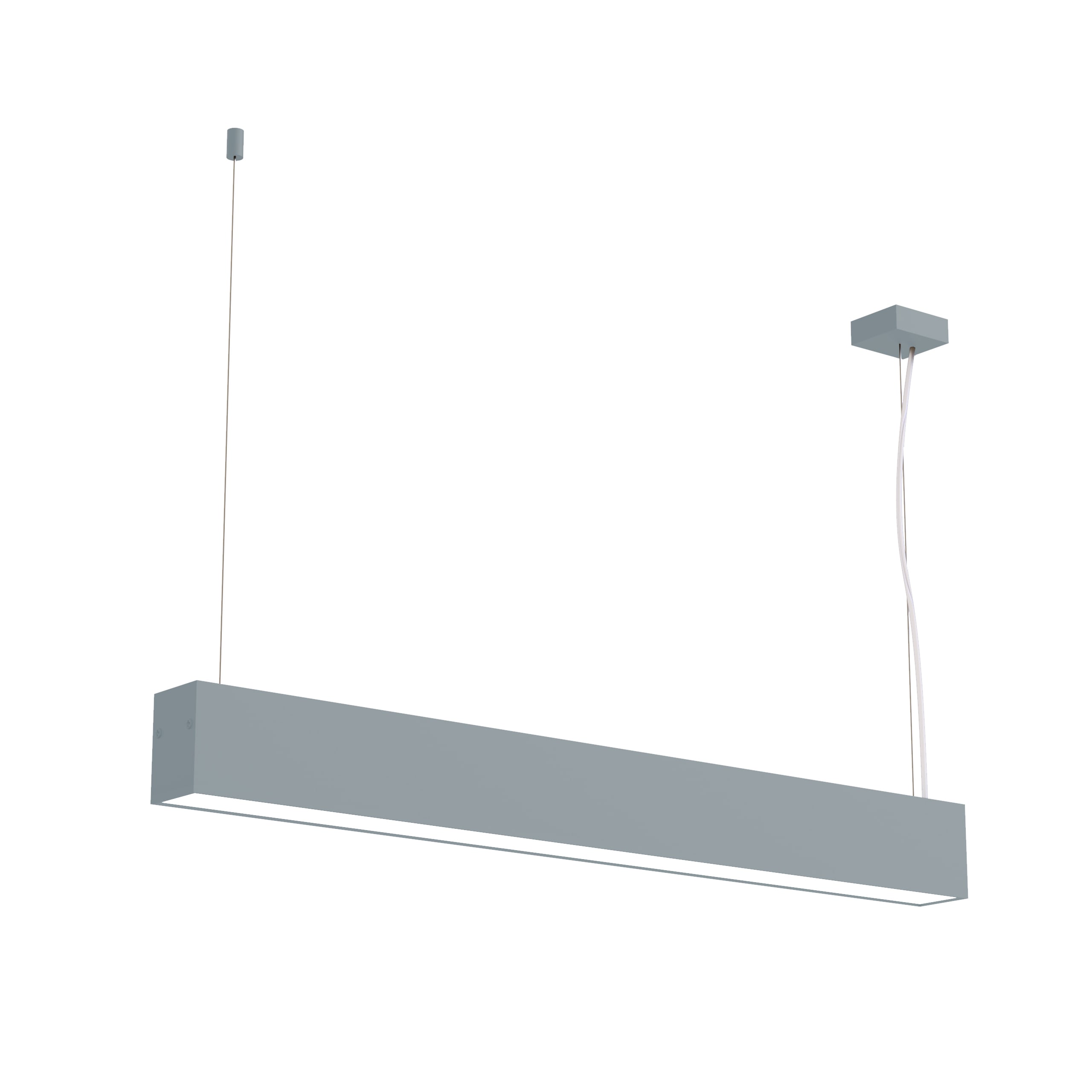 LUMICOM - LUMICOM | LINEAR Sospensione, STRIP LED INTEGRATA, 14.4W, 4000K, metallo, grigio, L60cm