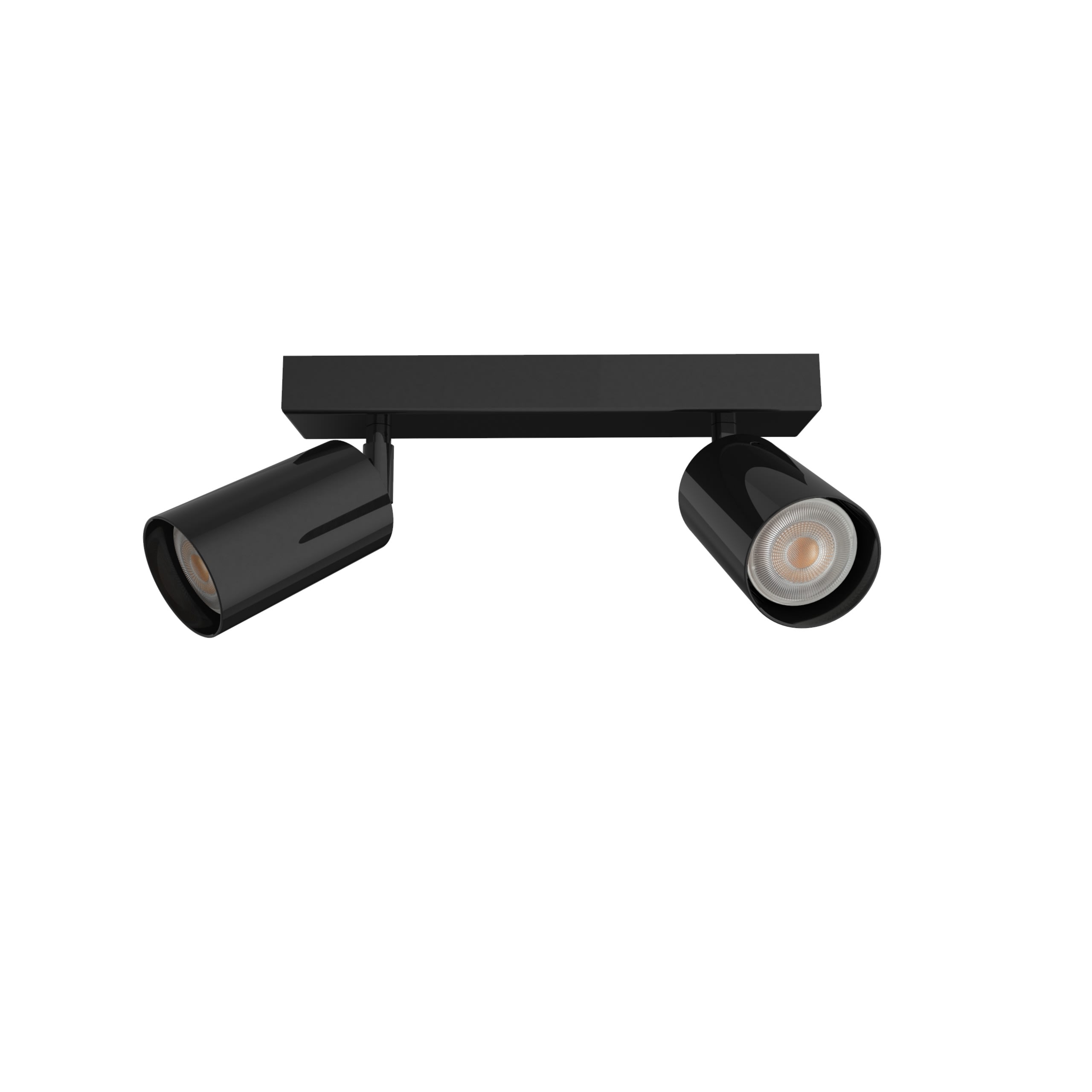 LUMICOM - LUMICOM | FORM M Plafoniera, 2X GU10, max 33W, metallo, nero lucido, L.30cm
