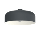 LUMICOM - TUZZI plafoniera ø50 metallo grigio antracite/bianco 1XE27