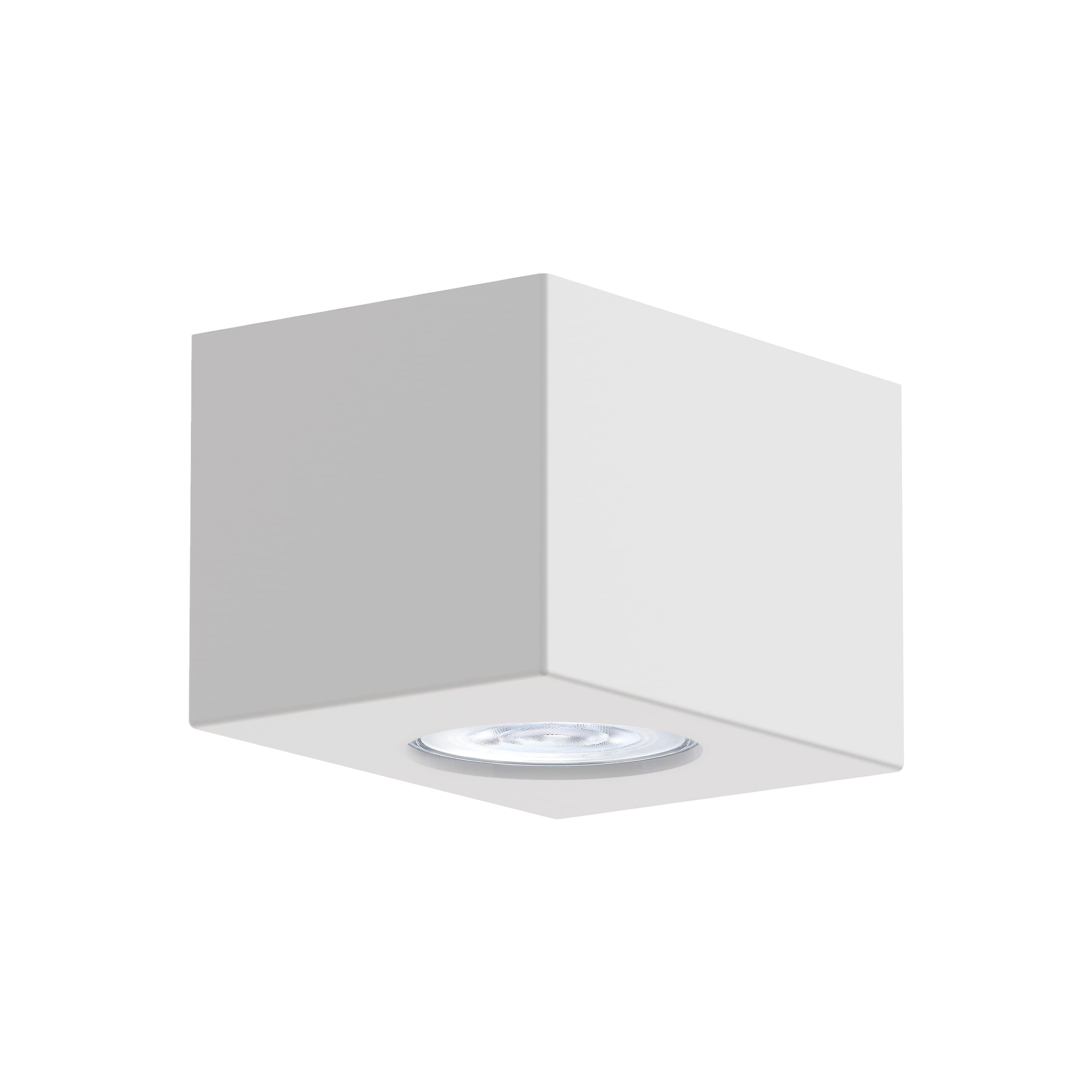LUMICOM - LUMICOM | MANHATTAN S Plafoniera, 1X GU10, max 33W, metallo, bianco opaco, 10x10cm