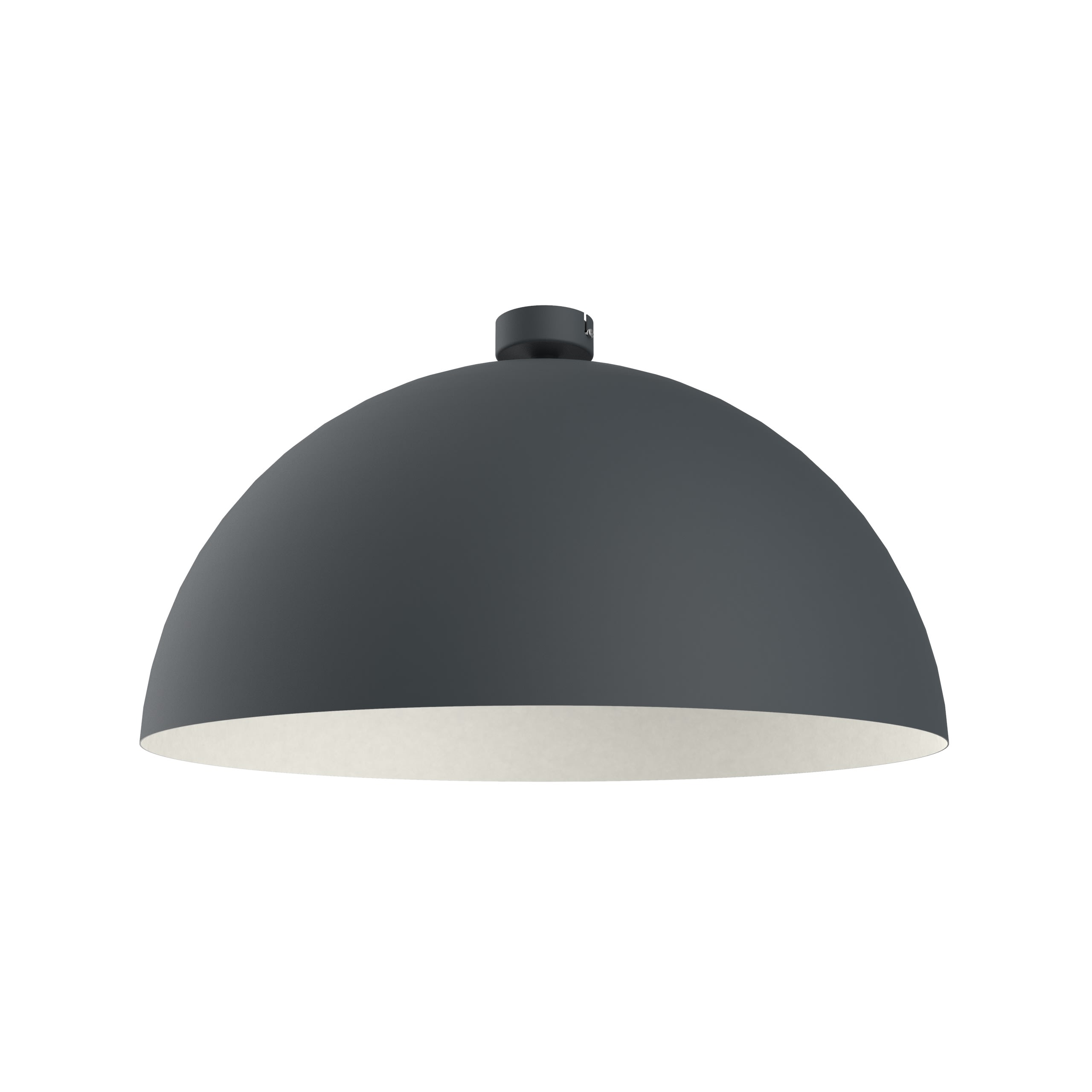 LUMICOM - CASSIS plafoniera Ø60 metallo antracite/bianco 1x E27