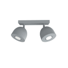 LUMICOM - LUMICOM | CAMPANELLA Plafoniera, 2X GU10, max 33W, metallo, grigio, D.12cm