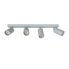 LUMICOM - LUMICOM | FORM L Plafoniera, 4X GU10, max 33W, metallo, grigio, L.60cm
