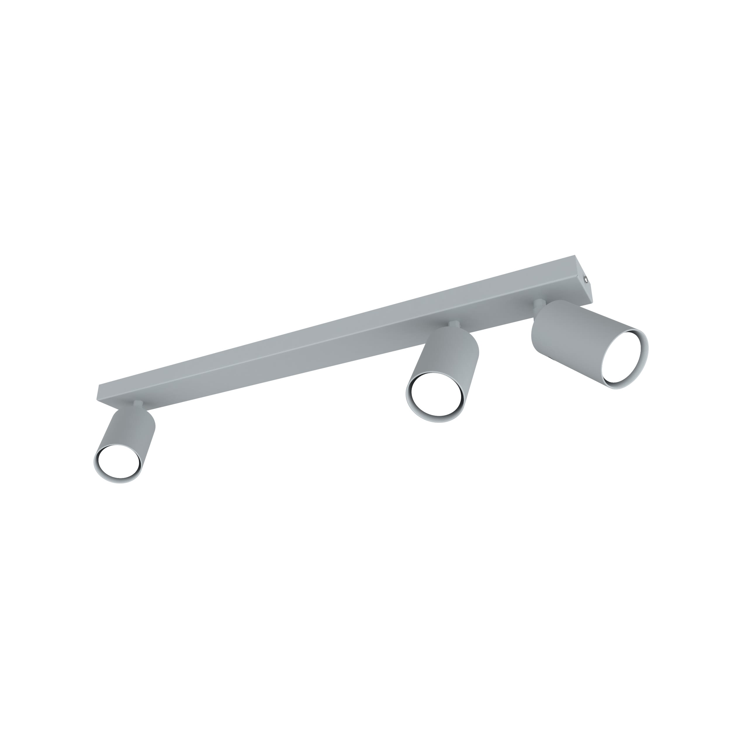 LUMICOM - LUMICOM | FLECK Plafoniera, 3x GU10, max 33W, metallo, grigio, D.6cm