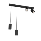 LUMICOM - HYBRICK plf/sosp h15 metallo nero opaco 4xGU10