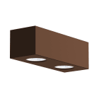 LUMICOM - LUMICOM | MANHATTAN M Plafoniera, 2X GU10, max 33W, metallo, marrone corten, 25x10cm