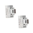 Fanton - Bundle 2 alimentatori da incasso KEYSTONE USB A+C 3A 20W con Power Delivery