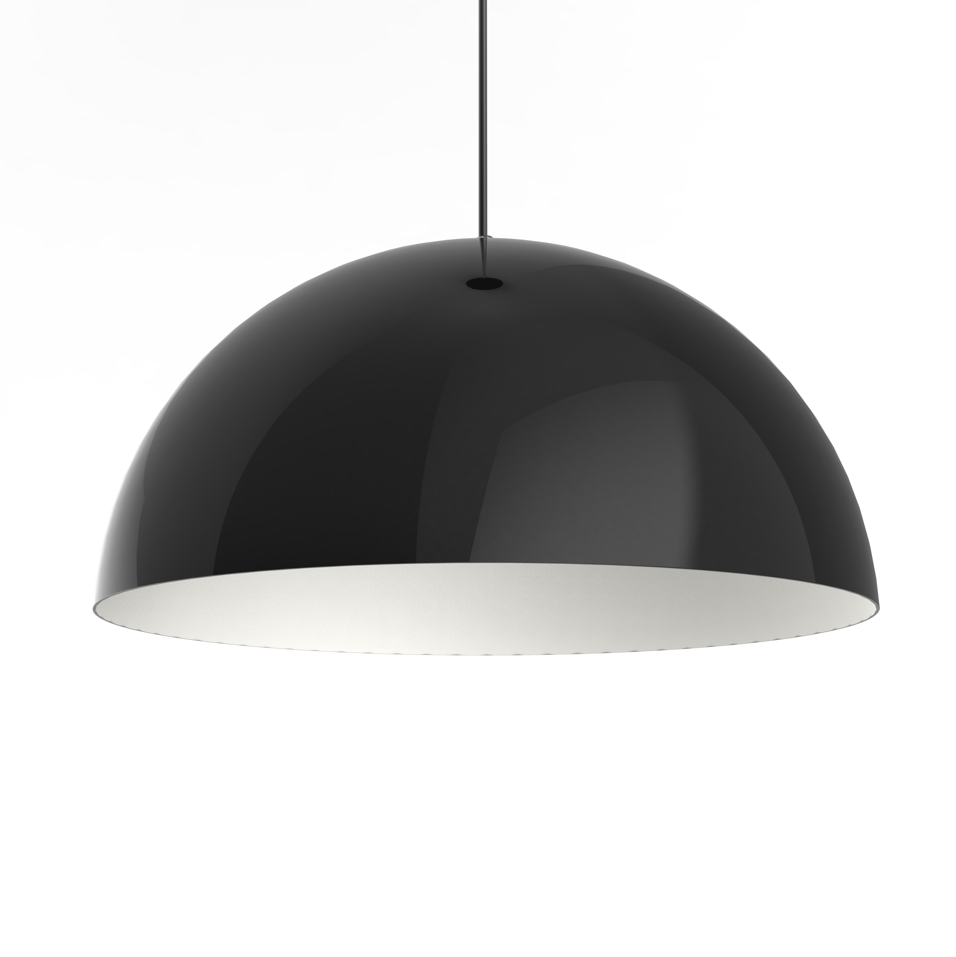 LUMICOM - CASSIS SOSP. Ø40 METALLO NERO LUCIDO /BIANCO 1 X E27