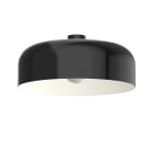 LUMICOM - TUZZI plafoniera ø50 metallo nero lucido/bianco 1XE27