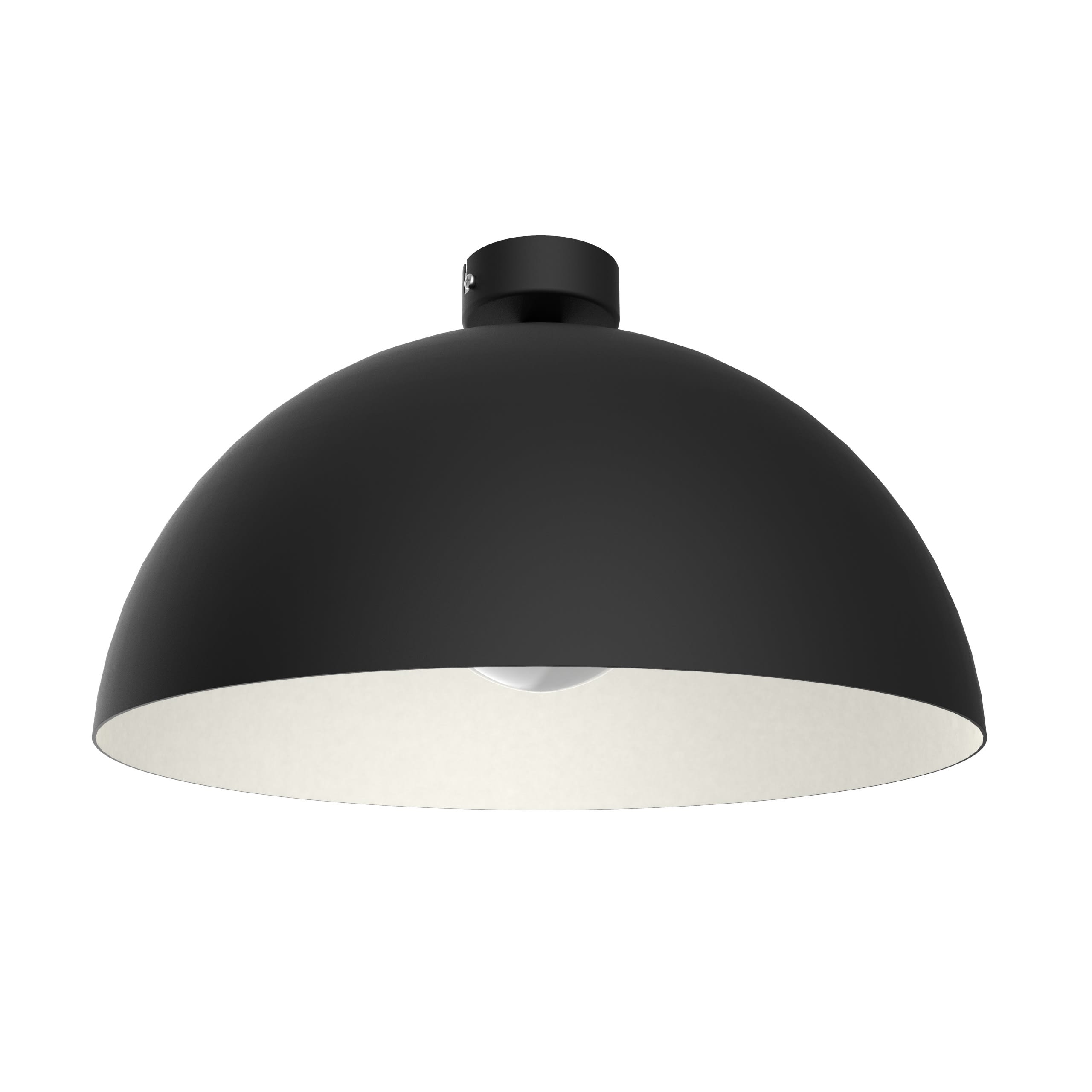 LUMICOM - CASSIS DECKENLEUCHTE Ø40 MATT SCHWARZ /WEISS METALL 1x E27