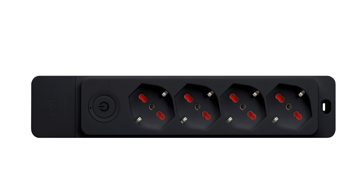 ROSI MATERIALE ELETT - RCORS8412N MULT SPECIALIST 4 POSTI, CON INTERR., NE