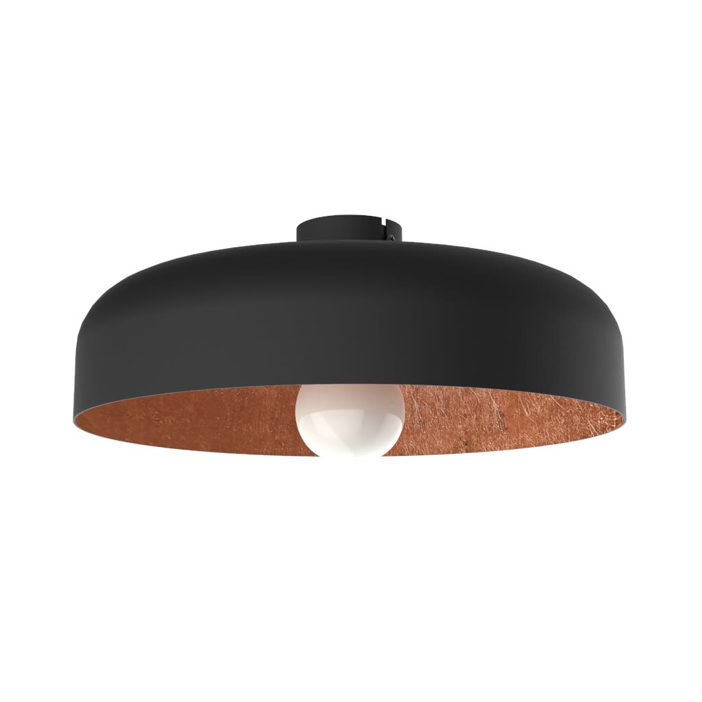 LUMICOM - TUZZI plafoniera ø40 metallo nero/rame 1XE27