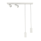 LUMICOM - HYBRID plf/sosp h15 metallo bianco opaco 4xGU10