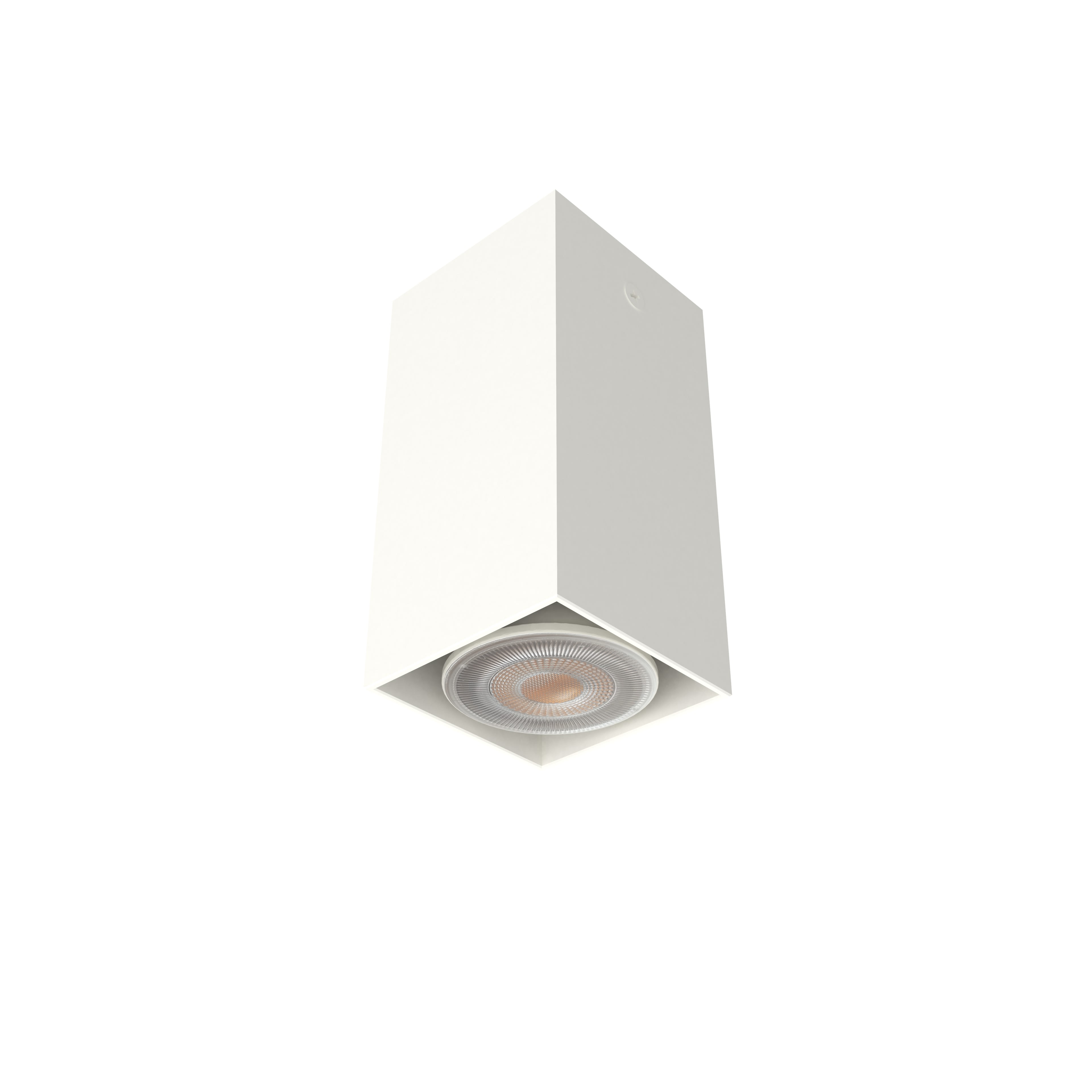 LUMICOM - LUMICOM | CUBE Plafoniera, 1X GU10, max 33W, metallo, bianco opaco, H10cm