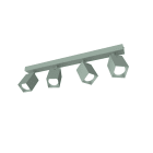 LUMICOM - LUMICOM | BRINCK Plafoniera L, 4X GU10, max 33W, metallo, verde iceberg, L.6cm