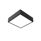 LUMICOM - MONDRIAN PLAFONIERA 28X28 METALLO NERO LUCIDO 18W 4000K