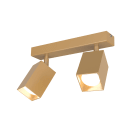 LUMICOM - LUMICOM | BRINCK Plafoniera M, 2X GU10, max 33W, metallo, anodic gold, L.6cm