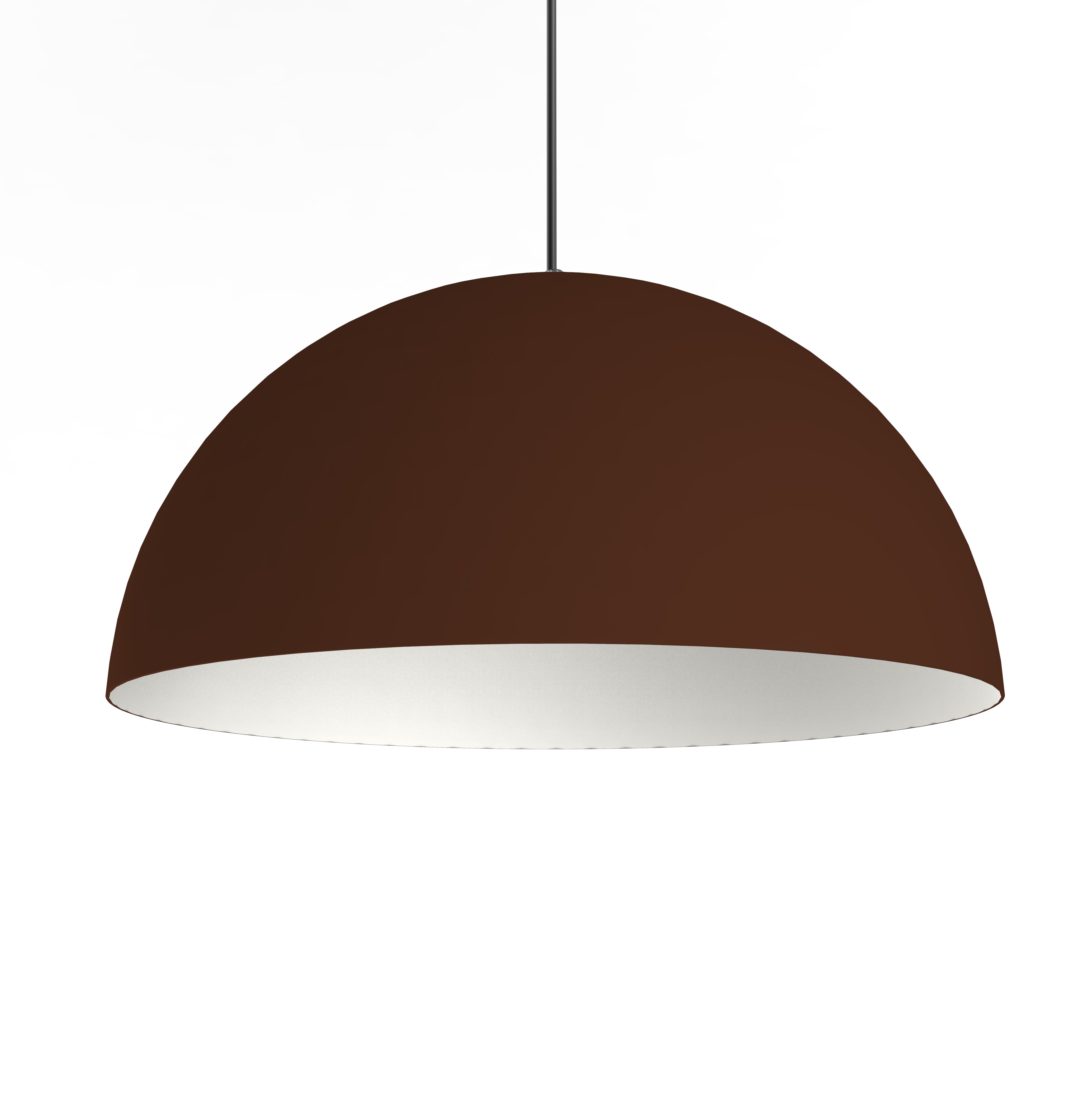 LUMICOM - CASSIS SOSPENSIONE Ø40 METALLO CORTEN / BIANCO 1 X E27
