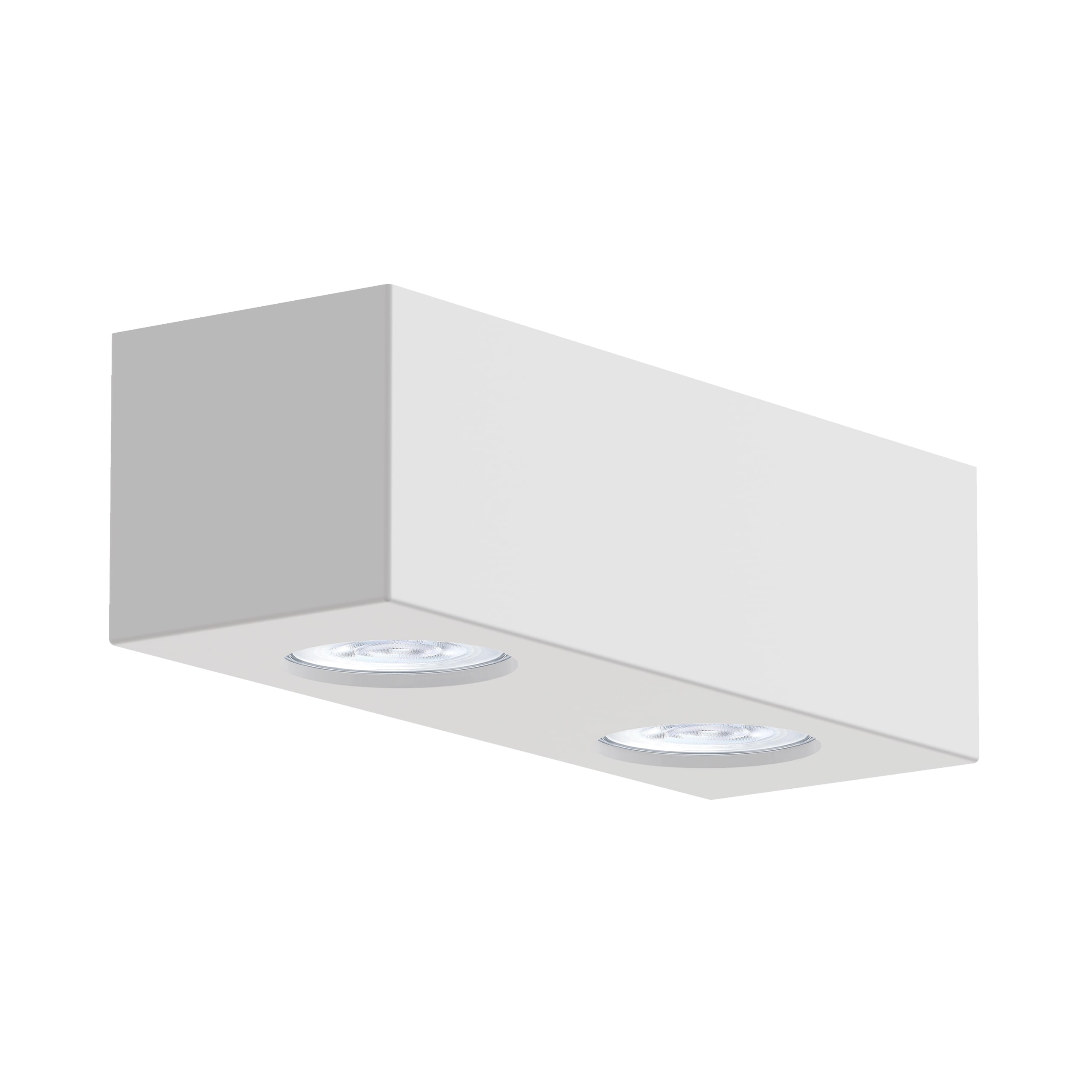 LUMICOM - LUMICOM | MANHATTAN M Plafoniera, 2X GU10, max 33W, metallo, bianco opaco, 25x10cm